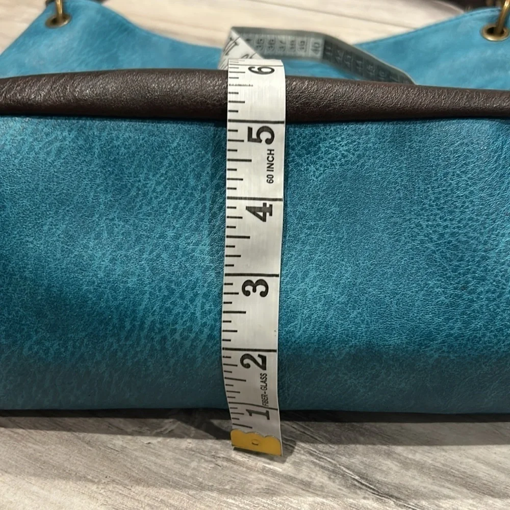 Montana West blue and brown hobo shoulder bag